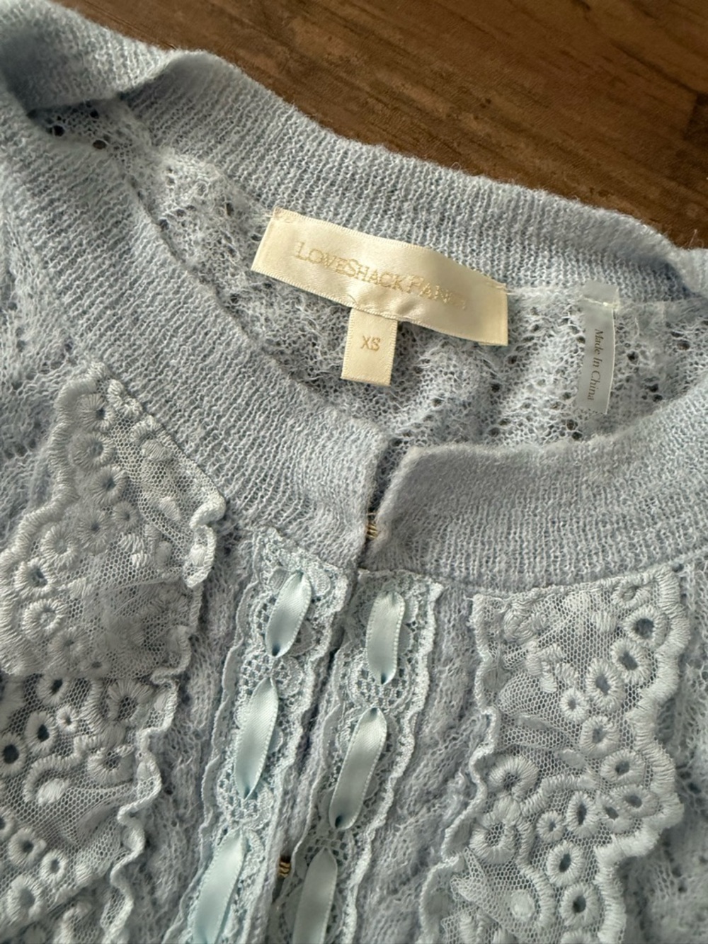 LoveShackFancy  Lace Ruffle Cardigan - Picture 4 of 5